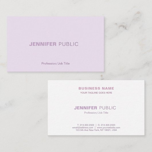 Trendy Harmonic Colors Professional Elegant Plain Visitekaartje (Voorkant / Achterkant)