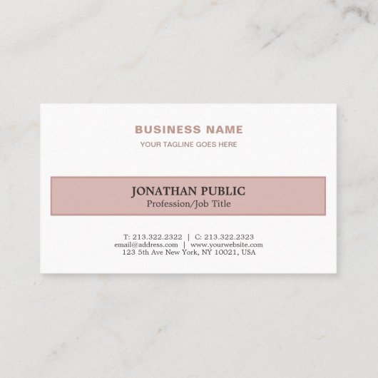 Trendy Harmonic Colors Professional Elegant Plain Visitekaartje (Achterkant)