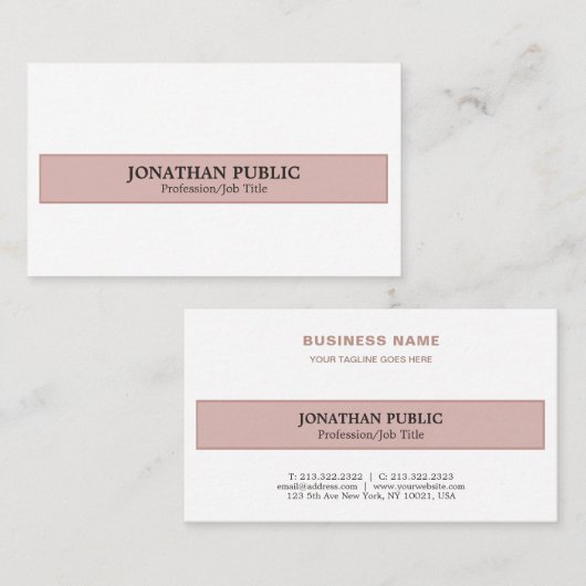 Trendy Harmonic Colors Professional Elegant Plain Visitekaartje (Voorkant / Achterkant)
