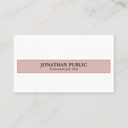 Trendy Harmonic Colors Professional Elegant Plain Visitekaartje (Voorkant)