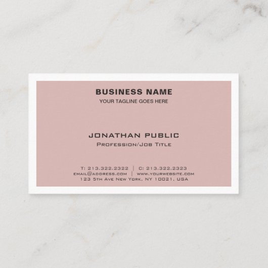 Trendy Harmonic Colors Professional Elegant Plain Visitekaartje (Achterkant)