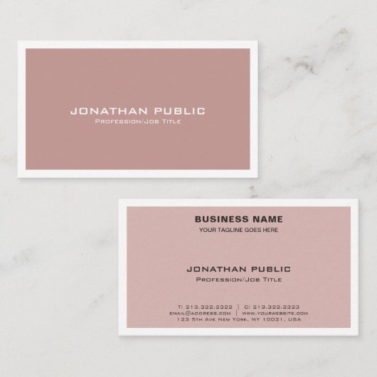 Trendy Harmonic Colors Professional Elegant Plain Visitekaartje (Voorkant / Achterkant)
