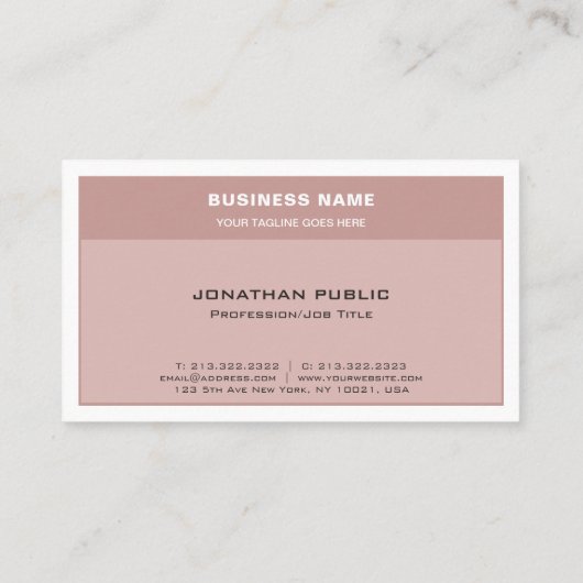 Trendy Harmonic Colors Professional Stylish Plain Visitekaartje (Achterkant)