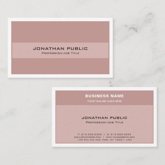 Trendy Harmonic Colors Professional Stylish Plain Visitekaartje (Voorkant / Achterkant)