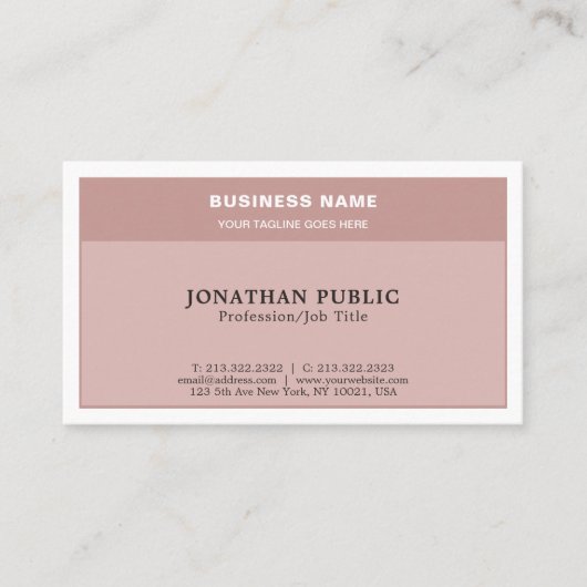 Trendy Harmonic Colors Professional Stylish Plain Visitekaartje (Voorkant)