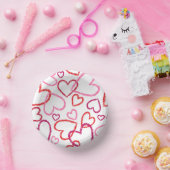 Trendy hart Doodles 01 Papieren Kommen (Feest)