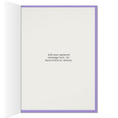 Trendy hart foto collage lavendel Wenskaart (Binnen (Rechts))