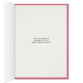 Trendy hart foto collage roze Wenskaart (Binnen (Rechts))