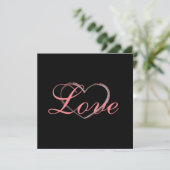 Trendy Hart Grijs Calligrafie Liefde Trouwen (Staand voorkant)