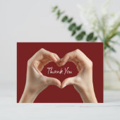 Trendy hart thema dank u kaarten (Staand voorkant)