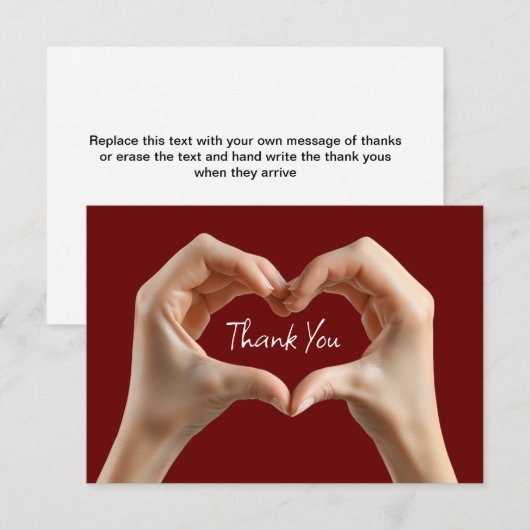 Trendy hart thema dank u kaarten (Voorkant / Achterkant)