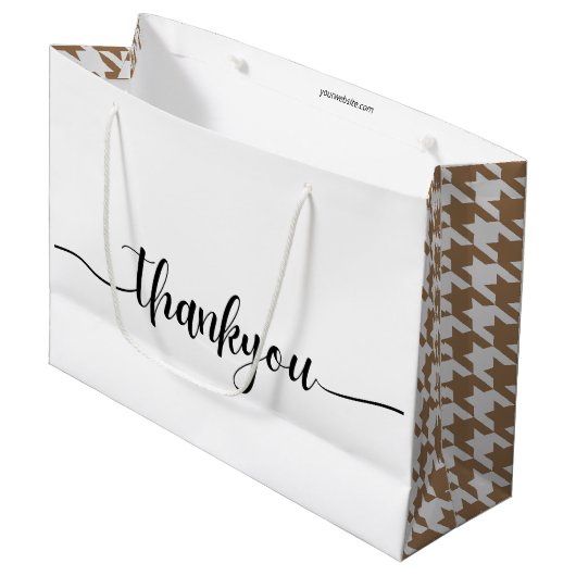 Trendy Hartelijk dank voor uw zakelijke, aangepast Groot Cadeauzakje (Voorkant Gekanteld)