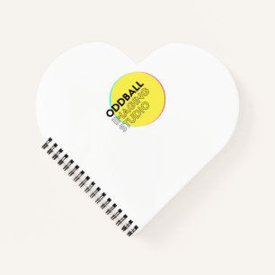 Trendy Hartvormig Spiral Notebook Aangepast Logo Notitieboek