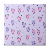 Trendy Heart Pattern Ceramic Tile Tegeltje (Voorkant)