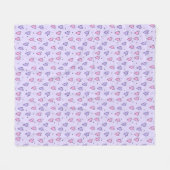 Trendy Heart Pattern Fleece Blanket (Voorkant (Horizontaal))