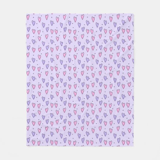 Trendy Heart Pattern Fleece Blanket Deken (Voorkant)