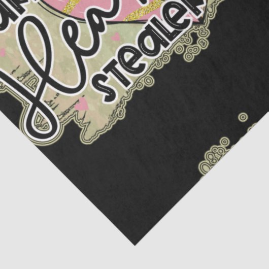 Trendy Heart Stealer Valentijnsdag Tissuepapier (Detail)