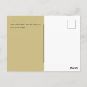 Trendy Heden Witgouden Trouwkaart SAVE THE DATE Briefkaart (Achterkant)
