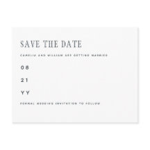 Trendy Heden Witgouden Trouwkaart SAVE THE DATE