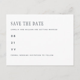 Trendy Heden Witgouden Trouwkaart SAVE THE DATE Briefkaart