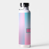 Trendy hedendaags Blauwgroen roze blauw Waterfles (Rechts)