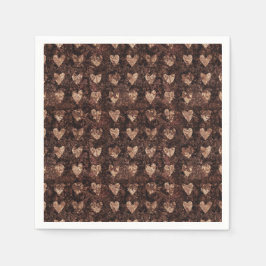 Trendy Hedendaags Hartpatroon Kerstfeest Servet