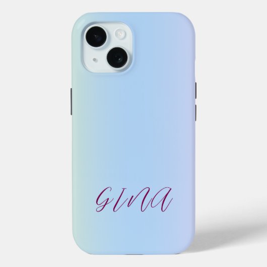 Trendy Hedendaagse naam Light Blue Case-Mate iPhone Case (Achterkant)