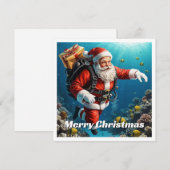 Trendy Hedendaagse Vrolijk Kerstfeest Niet-Foto Feestdagenkaart (Voorkant / Achterkant)