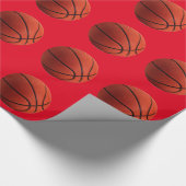 Trendy Heet Basketbal Rood Sinaasappel Cadeaupapier (Hoek)