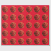 Trendy Heet Basketbal Rood Sinaasappel Cadeaupapier (Vlak)