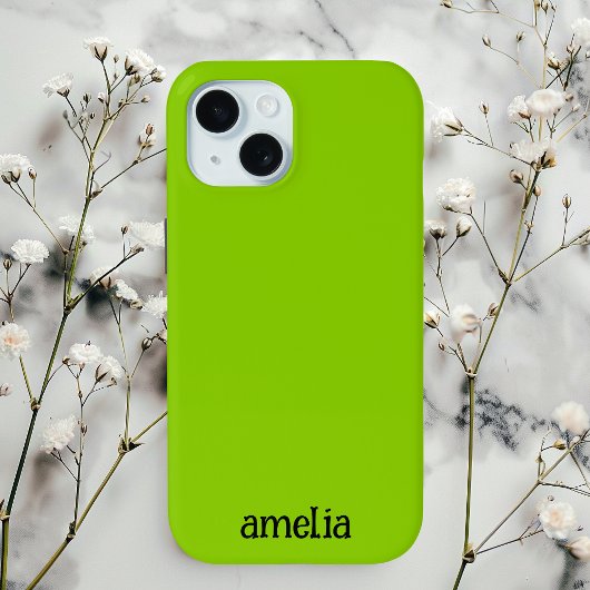 Trendy Helder Groen Gepersonaliseerd Case-Mate iPhone Case