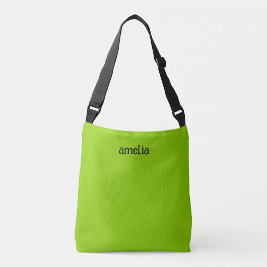 Trendy Helder Groen Gepersonaliseerd Crossbody Tas (Voorkant)