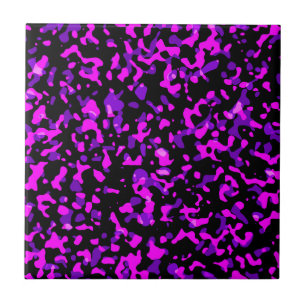 Trendy helder modern roze en paarse camouflage  tegeltje