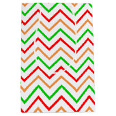 Trendy helder zigzagpatroon medium cadeauzakje (Voorkant)