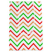 Trendy helder zigzagpatroon medium cadeauzakje (Achterkant)
