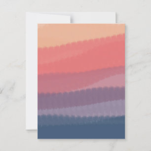 Trendy Heldere Dusk Gekleurde Waterverf Schilderen Briefkaart