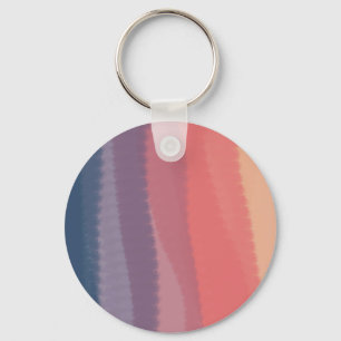 Trendy Heldere Dusk Gekleurde Waterverf Schilderen Sleutelhanger