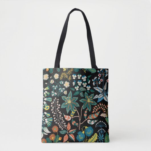 Trendy heldere Floral patroon in de vele soorten Tote Bag (Voorkant)