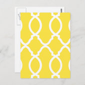 Trendy Heldere Gele Geometrische Marokkaan Briefkaart (Voorkant / Achterkant)