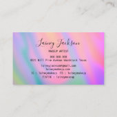 Trendy heldere Roze Blauw groene abstracte golven Visitekaartje (Achterkant)