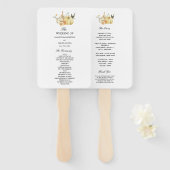 Trendy Herfst Aquarel Pompoen & Bloemen Handwaaier (Voorkant en achterkant)