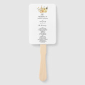 Trendy Herfst Aquarel Pompoen & Bloemen Handwaaier (Voorkant)