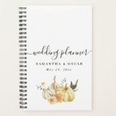 Trendy Herfst Aquarel Pompoen & Bloemen Planner (Voorkant)
