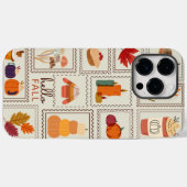 Trendy Herfst Doodle Autumn Postzegel Aangepast Case-Mate iPhone Case (Achterkant (horizontaal))