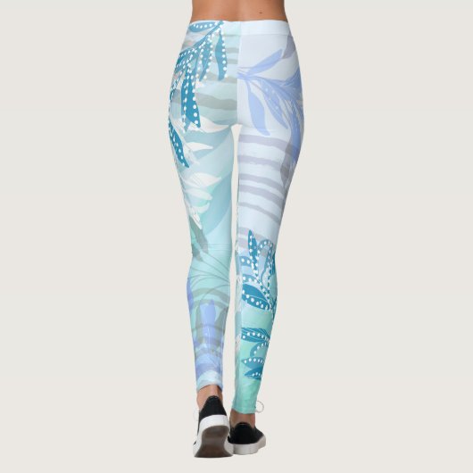Trendy herfst leaf abstract bloemen leggings (Achterkant)
