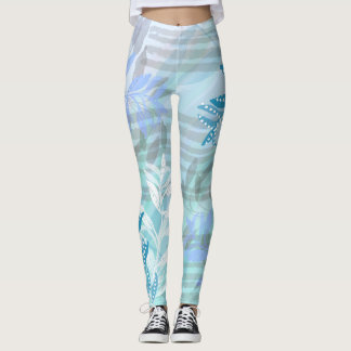Trendy herfst leaf abstract bloemen leggings