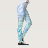 Trendy herfst leaf abstract bloemen leggings (Rechts)
