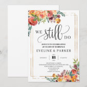 Trendy Herfst oranje floral we doen nog steeds een Kaart (Voorkant / Achterkant)