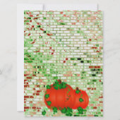 Trendy Herfst Oranje Pumpkin Wedding Uitnodiging (Achterkant)