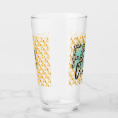 Trendy Herfst Paarse Tiger Glas (Rechts)